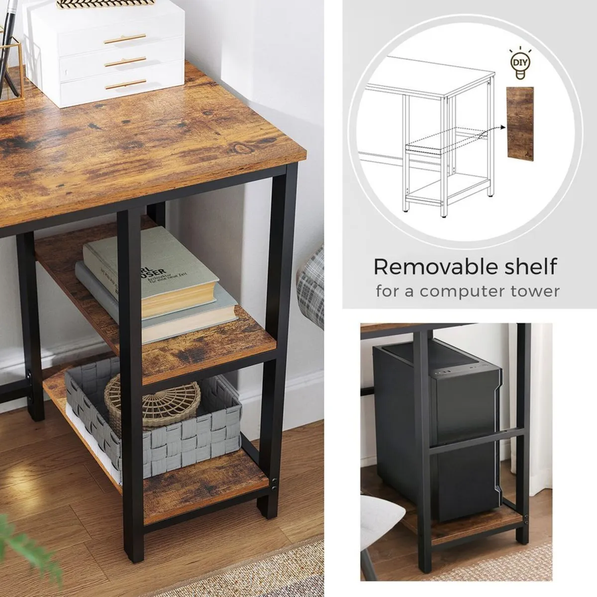 Industrial Corner Home Office Desk - FREE P&P - Image 4