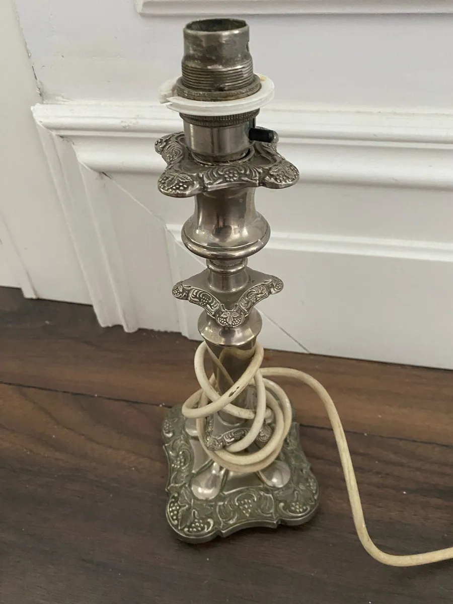 Victorian candlestick lamp base - Image 1