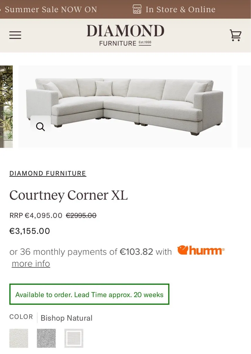 Courtney XL corner sofa - Image 1