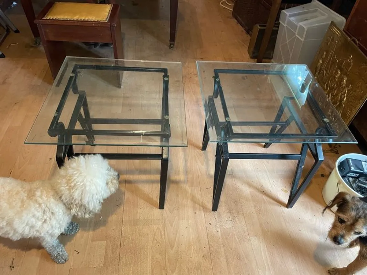 Glass top occasional tables - Image 1