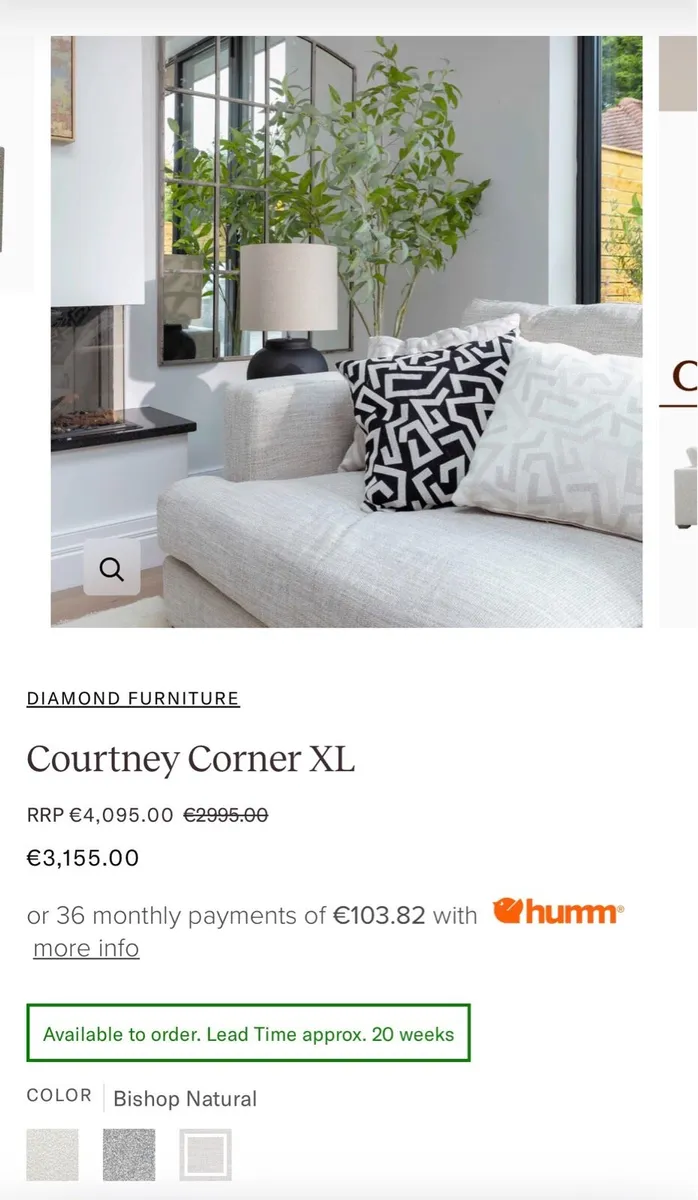 Courtney XL corner sofa - Image 4