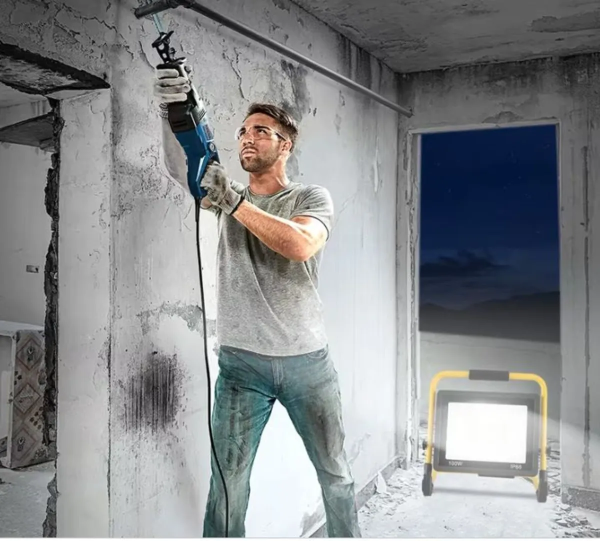 LED Work Light – Flood Construction Spotlight - Image 4