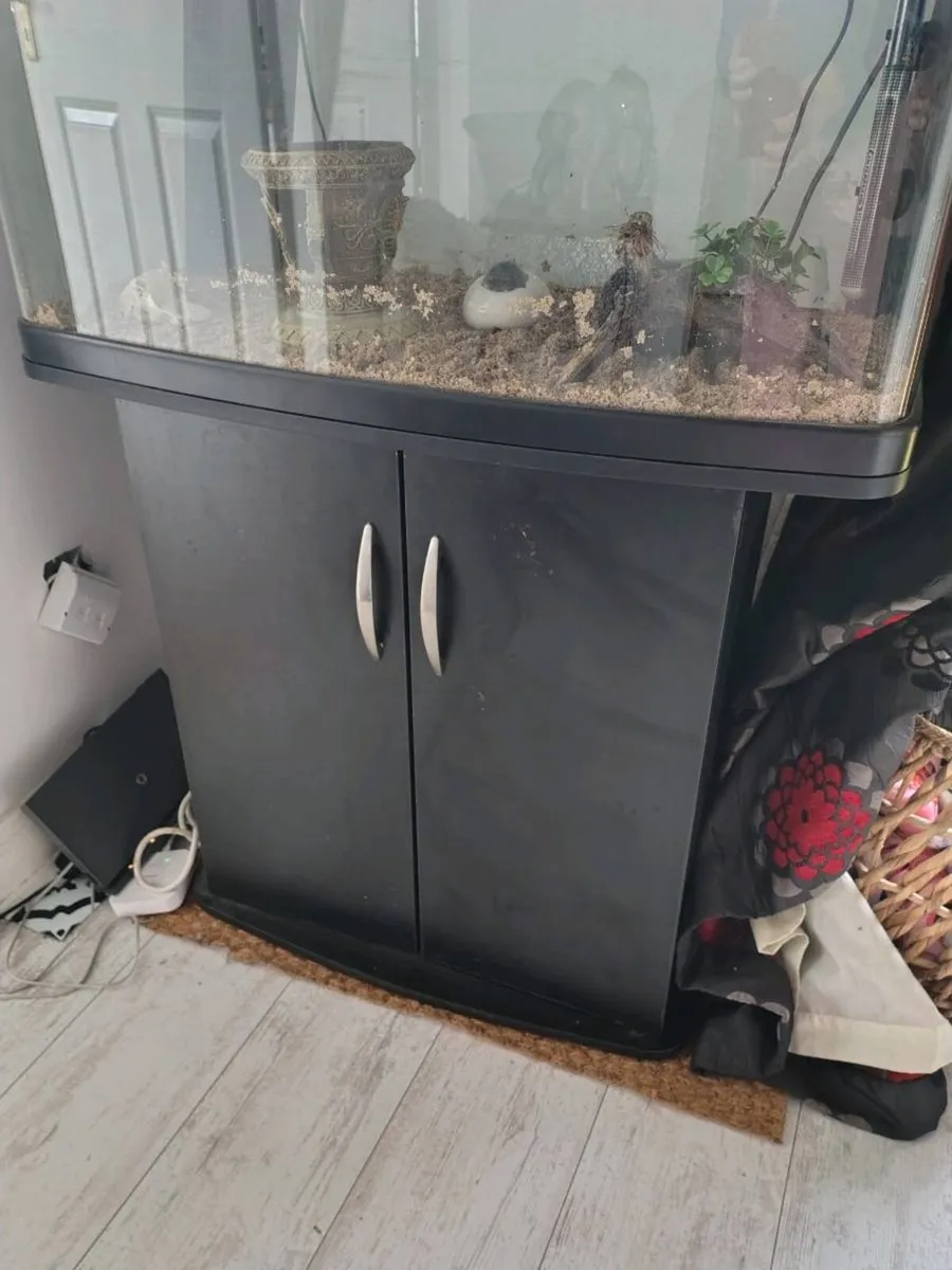 Large Fish Pod Aquarium with Cabinet - Image 1