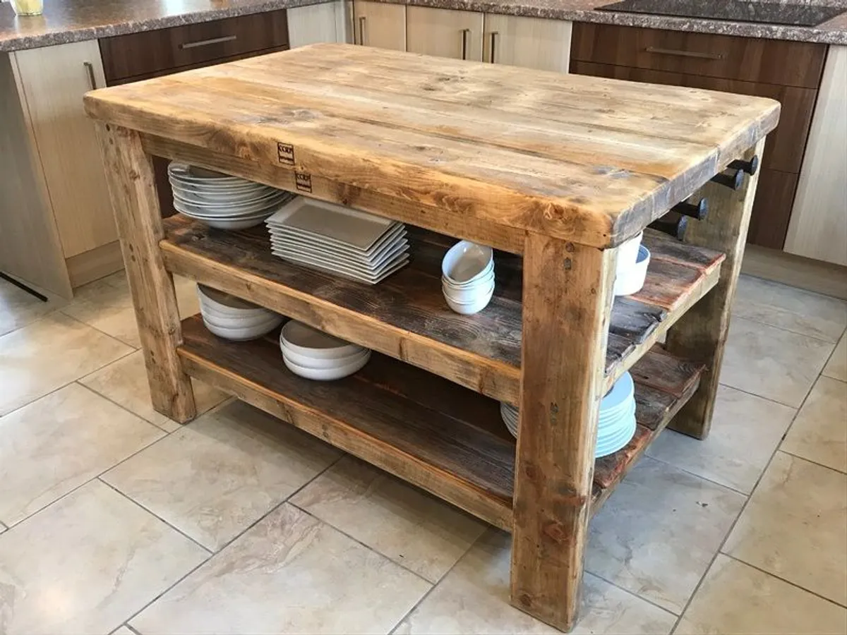 Kitchen Island Butcher Block Style - Image 1