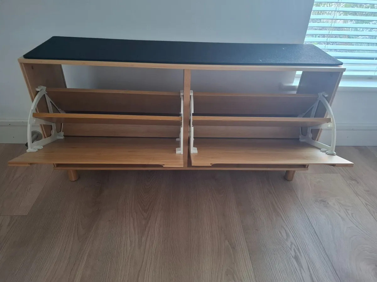 Hall bench with shoe rack - Image 3