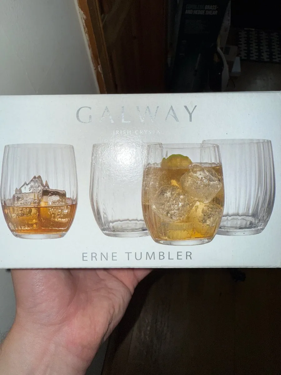 3 Galway Irish crystal glasses