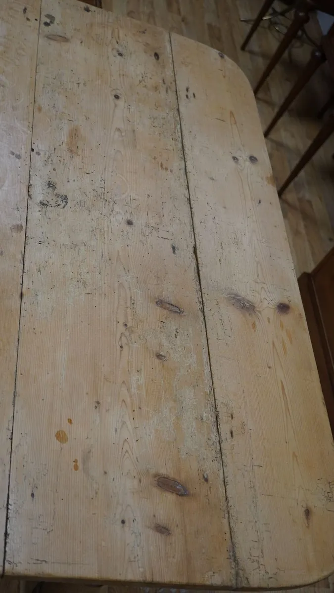 Victorian Pine Drop Leaf Farmhouse Table - Image 4