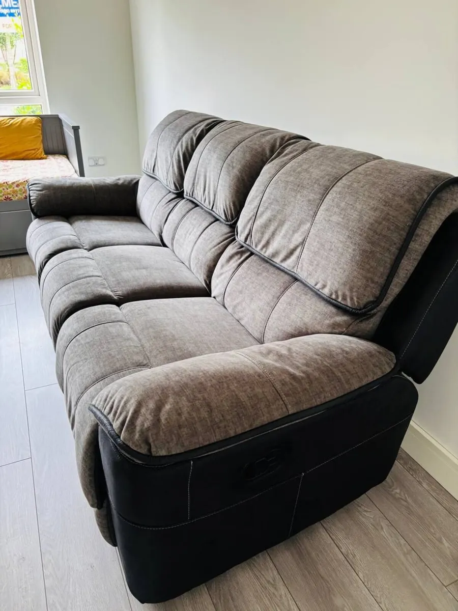 Potts 3 Seater Sofa | Manual Recliner | Grey - Image 2