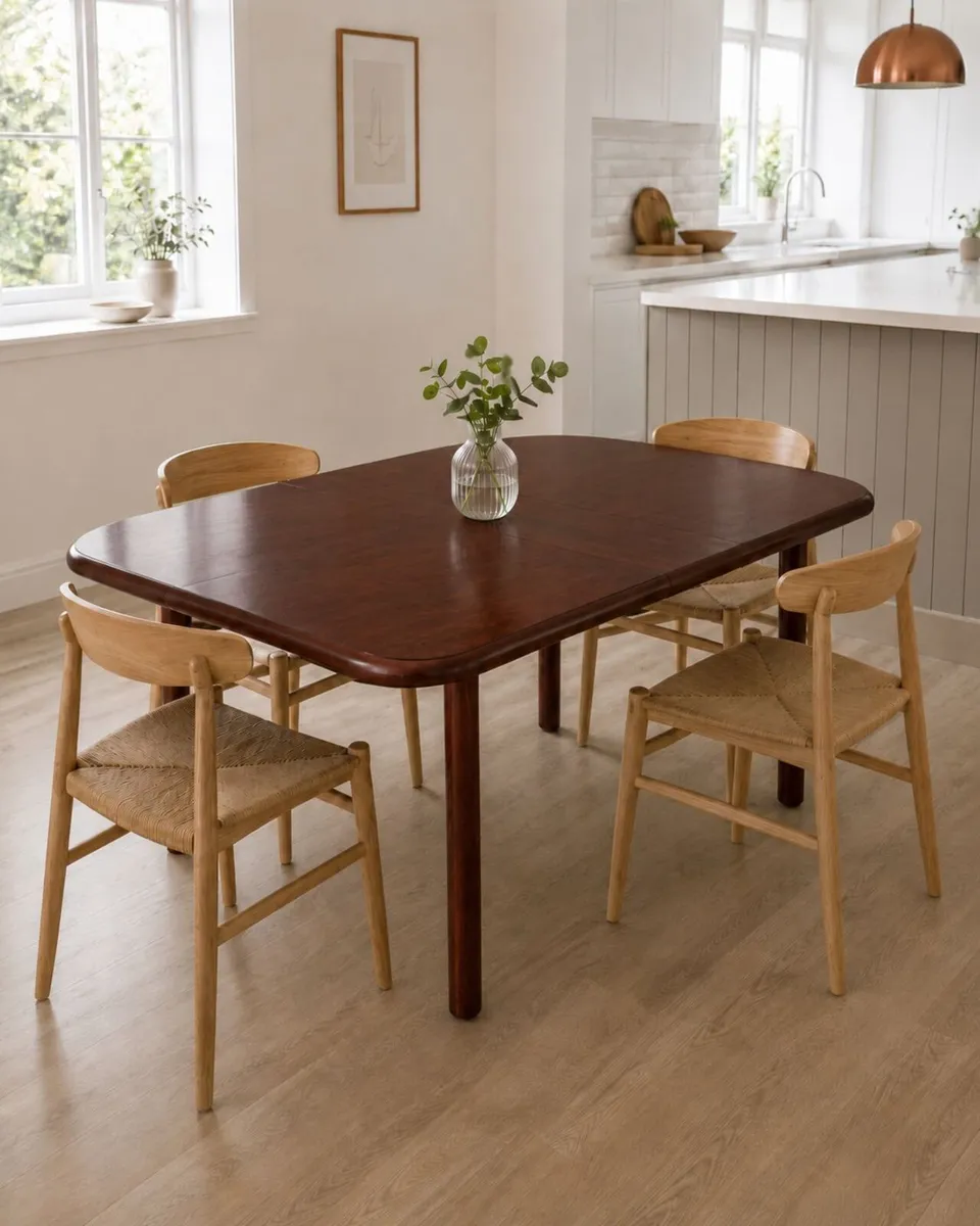 table teak seat 4 or 6 solid wood kitchen furnitur - Image 1