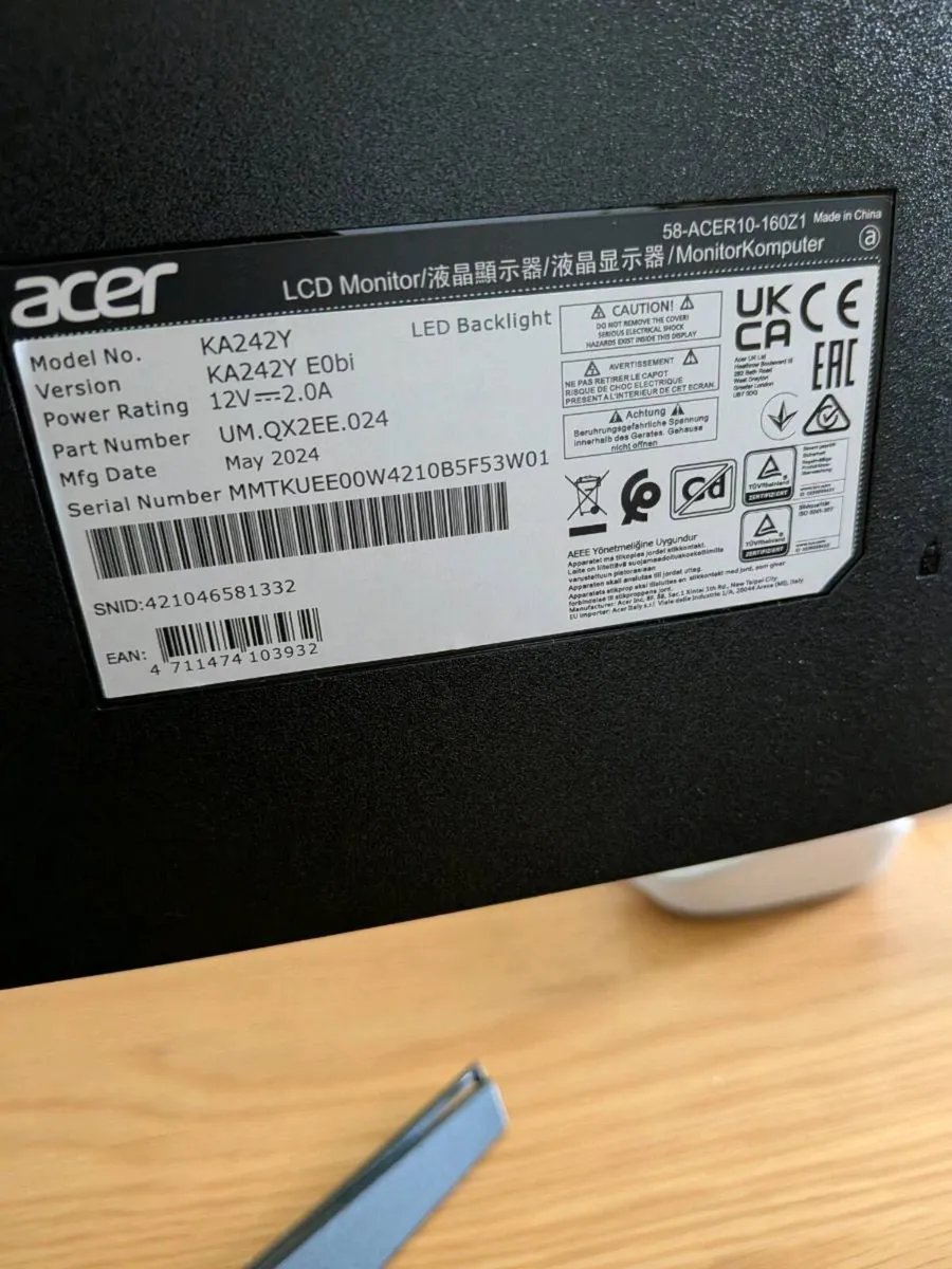 Title: Acer 23.8" Full HD IPS Monitor (KA242Y) – E - Image 4