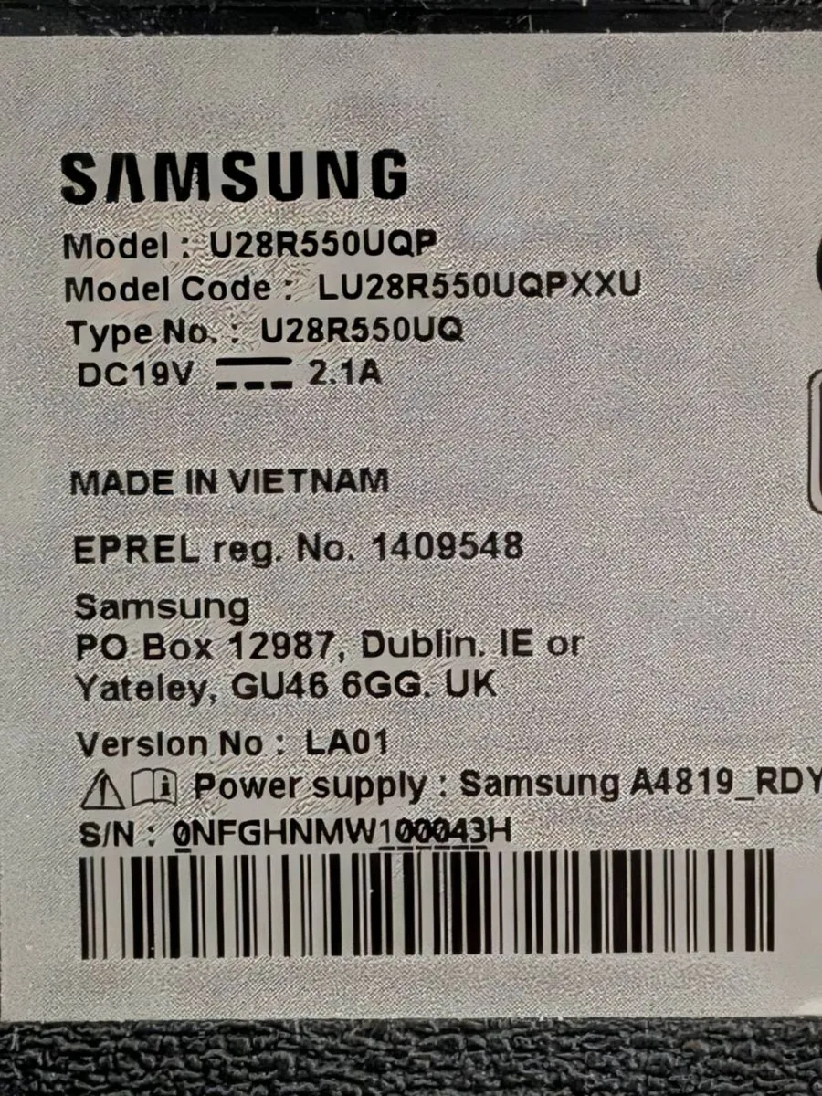 Samsung 28" 4K UHD IPS Monitor (UR55 Series) - Image 3