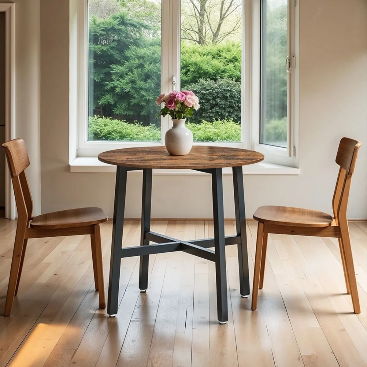 Round Industrial Dining Table - Image 3