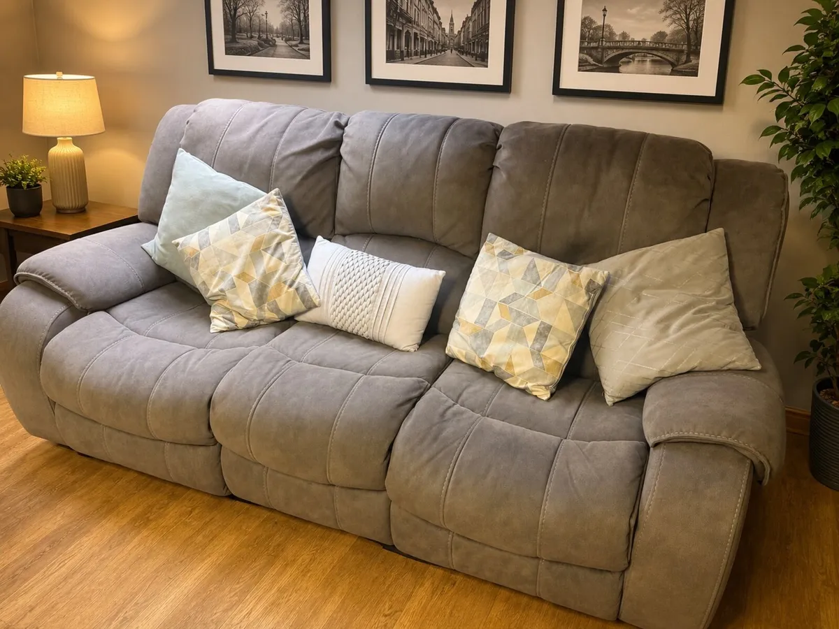 Seater Grey Recliner Sofa - Image 3
