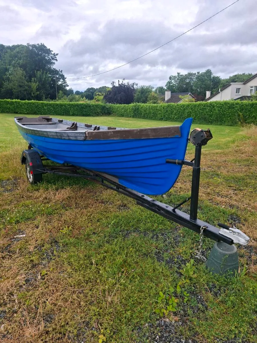 Fishing boat and trailer also 10hp outboard - Image 1