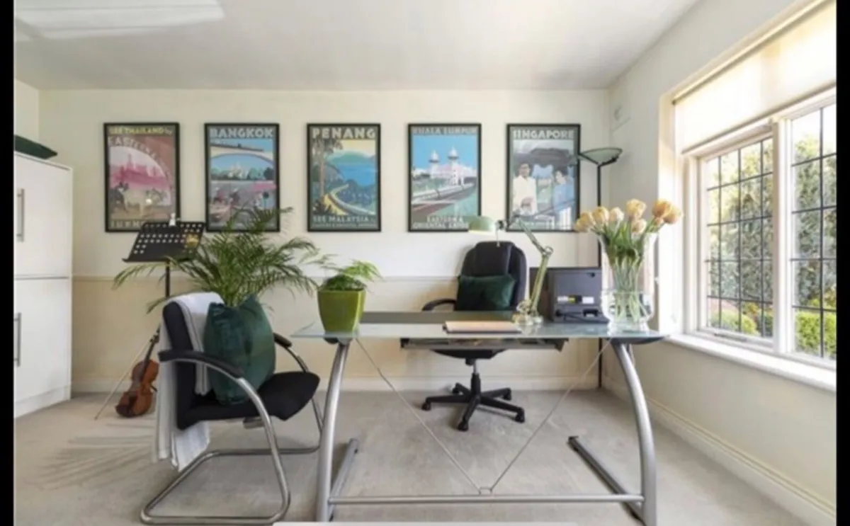 Desk- Modern Glass Office Desk – Tempered Glass &