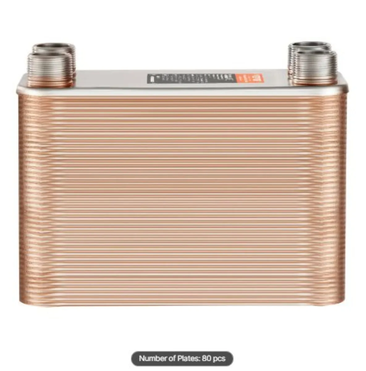 Heat Exchanger,5"x 12" 80 Plates Brazed Plate Heat - Image 4