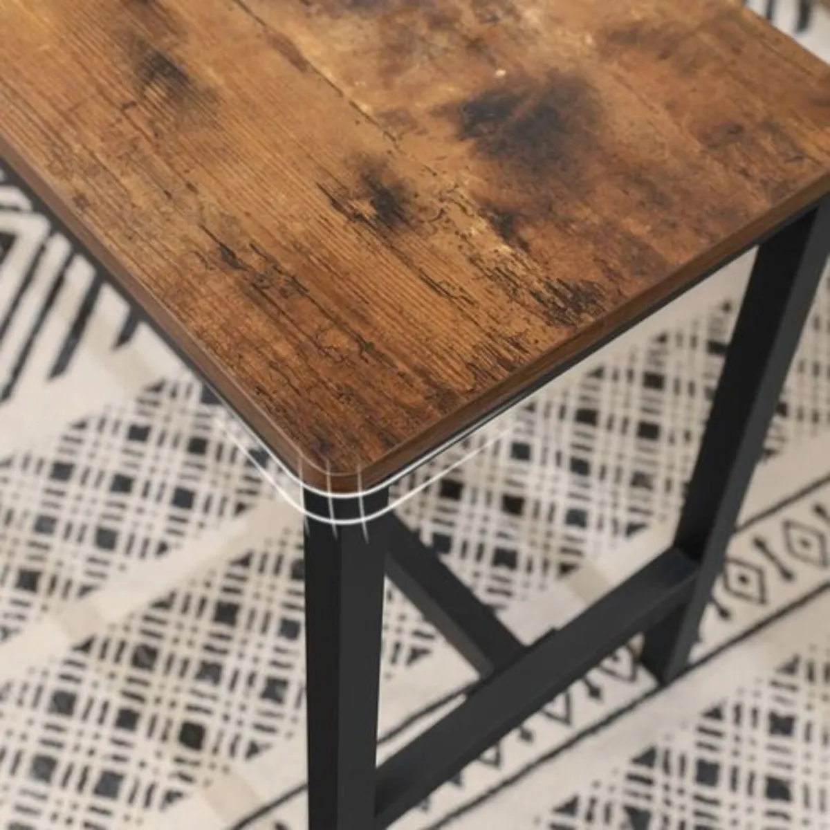 Industrial Dining Benches Set of 2 - Image 4