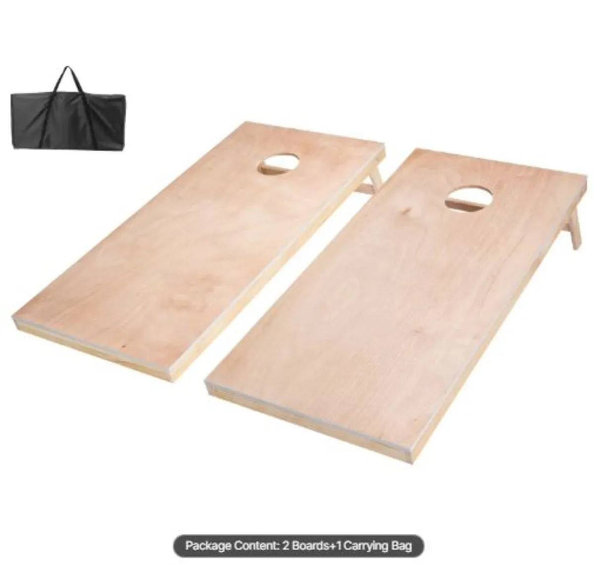 Cornhole Set, 4x2 ft Corn Hole Game Boards, Solid - Image 1