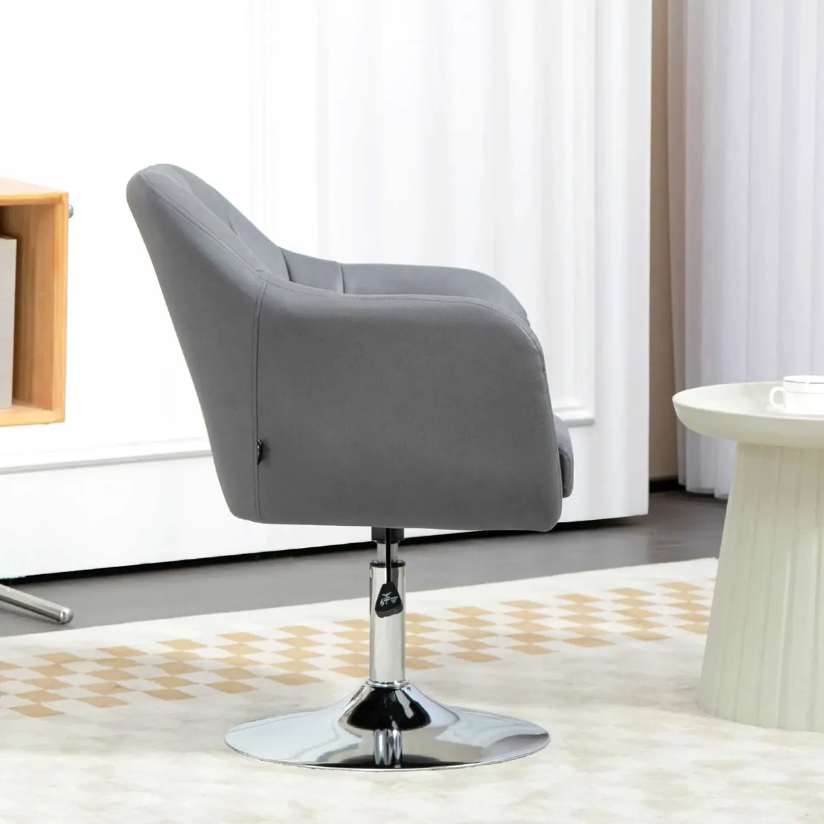 Swivel Lounge Chair with Lumbar Cushion Height Adj - Image 3