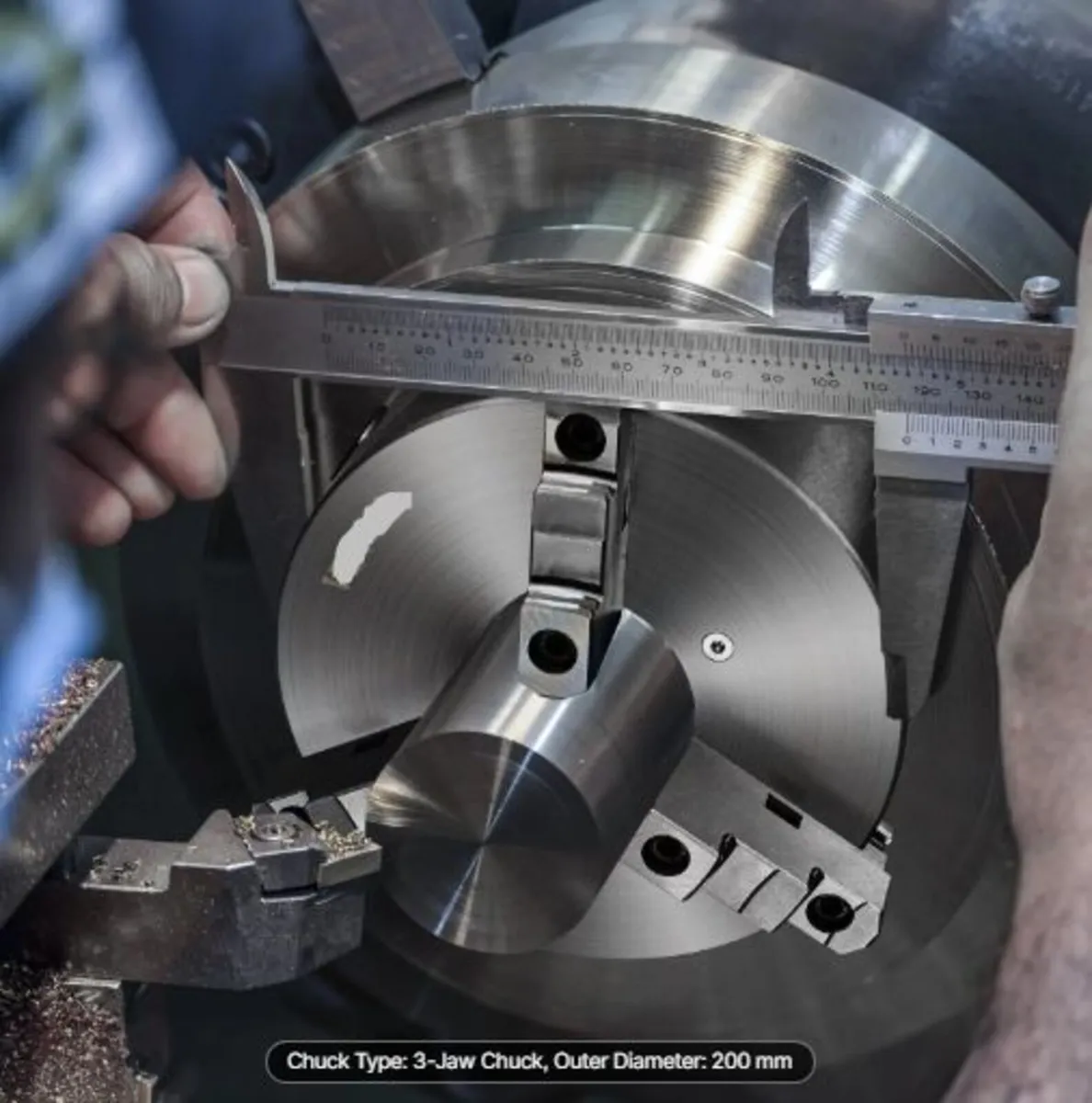 3-Jaw Lathe Chuck,8'', Self-Centering Lathe Chuck - Image 4