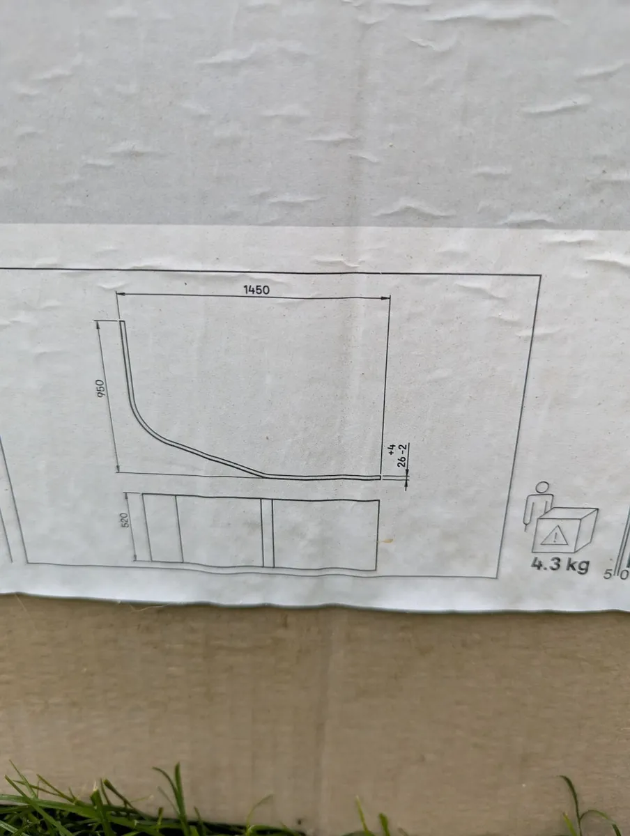 Asymmetrical GoodHome Bathtub 145 × 95 cm – Left - Image 3