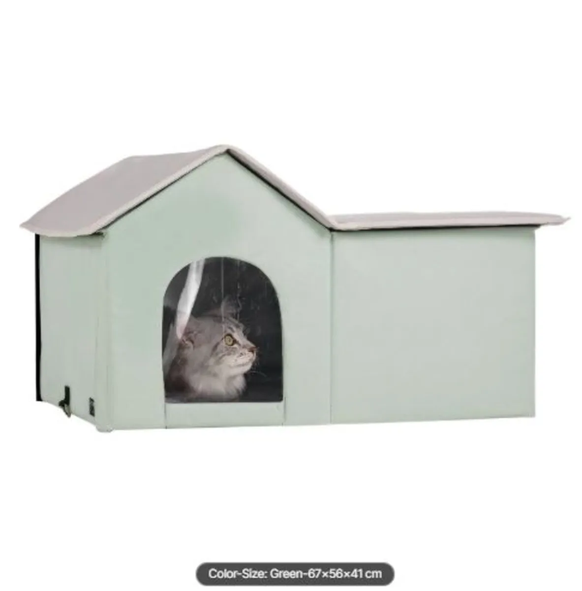 Heated Cat House, Outdoor Kitty Shelter - Image 1