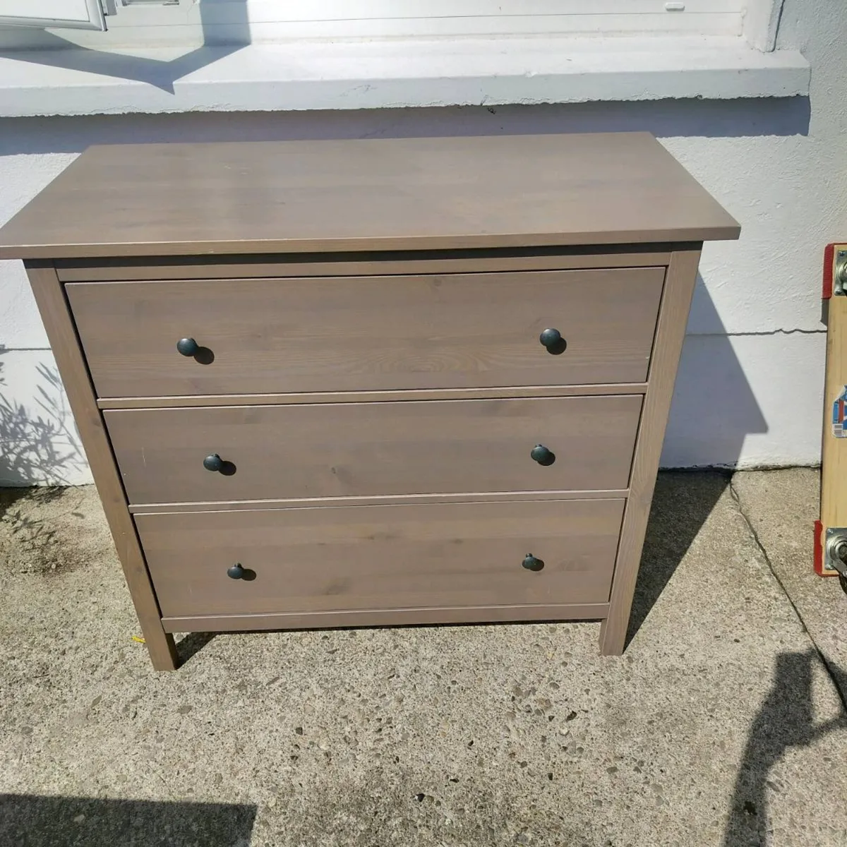 Chest of 3 drawers Hemnes brown-grey - Image 1