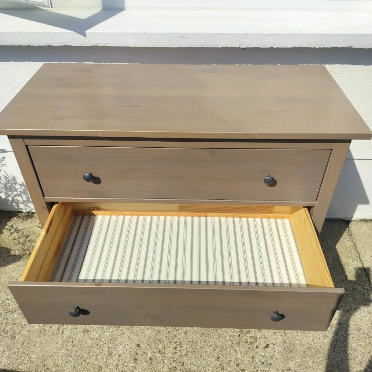 Chest of 3 drawers Hemnes brown-grey - Image 3