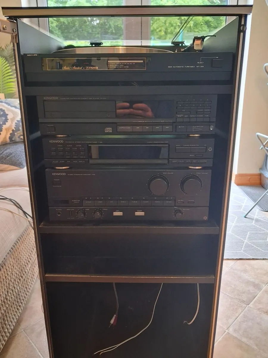 Kenwood amp, cd, tuner...in cabinet vintage - Image 3