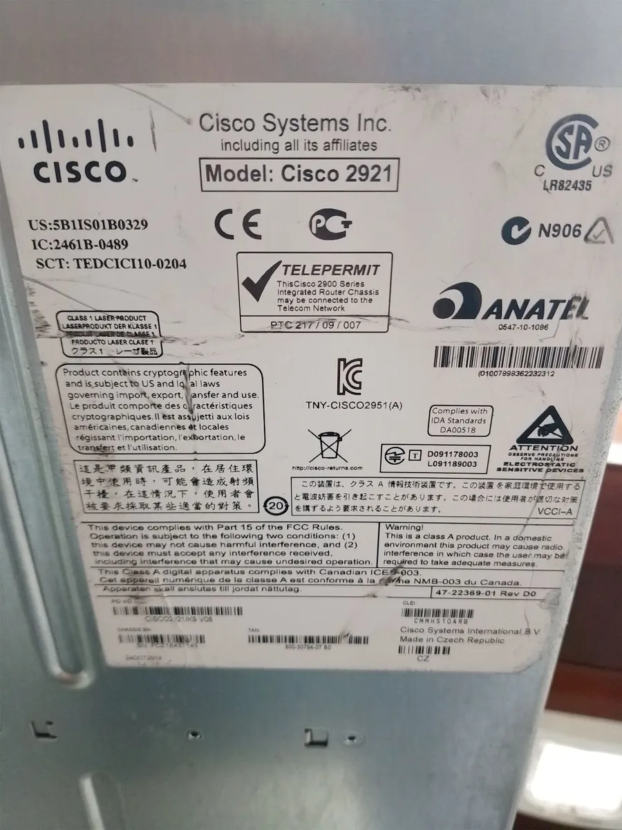 CISCO 2921 Integrated Services Router 2900 Series - Image 2