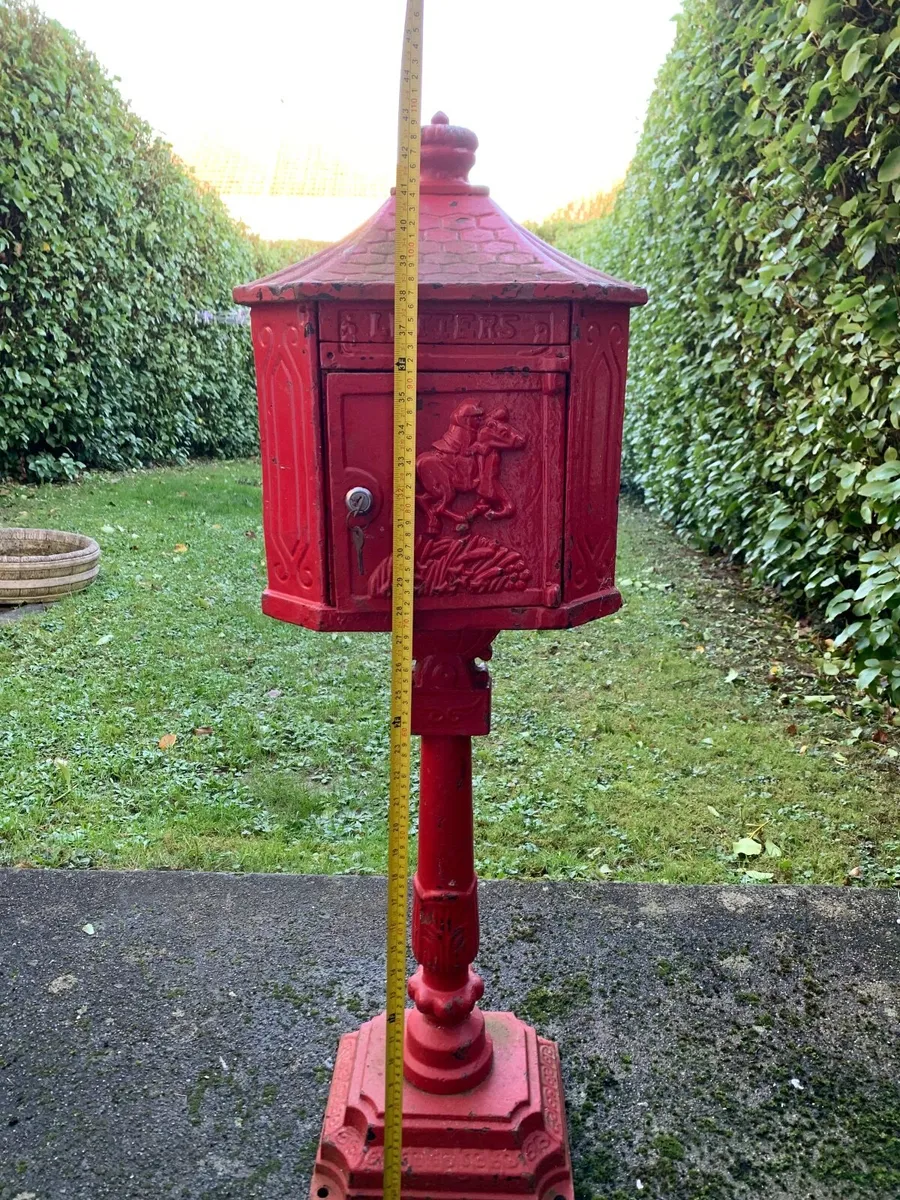 Old  Cast Iron Post Box - Image 2