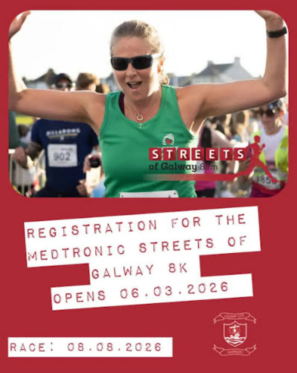 Race entry for Streets of Galway 8k run