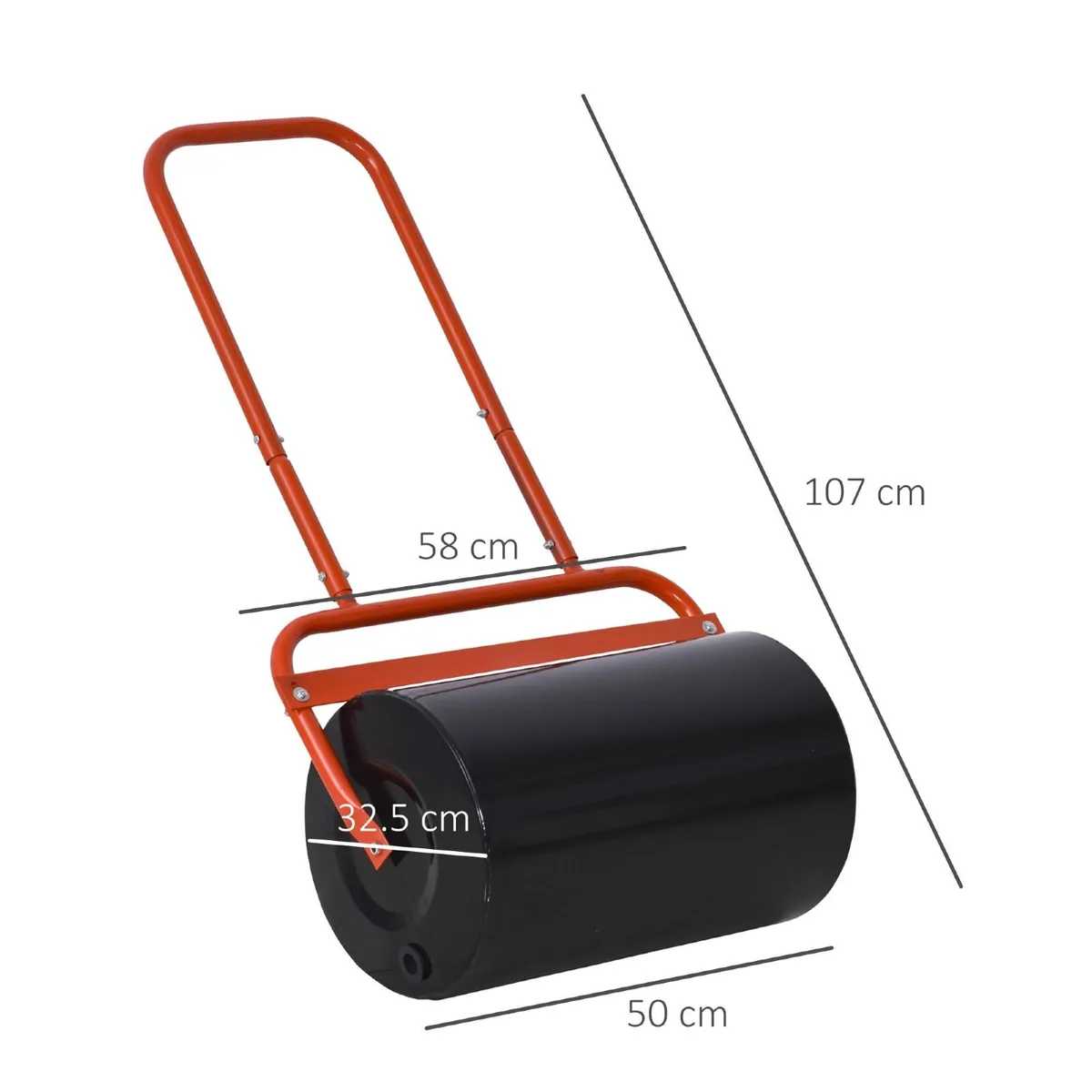 38L Fillable Cylinder Steel Lawn Roller - Image 2