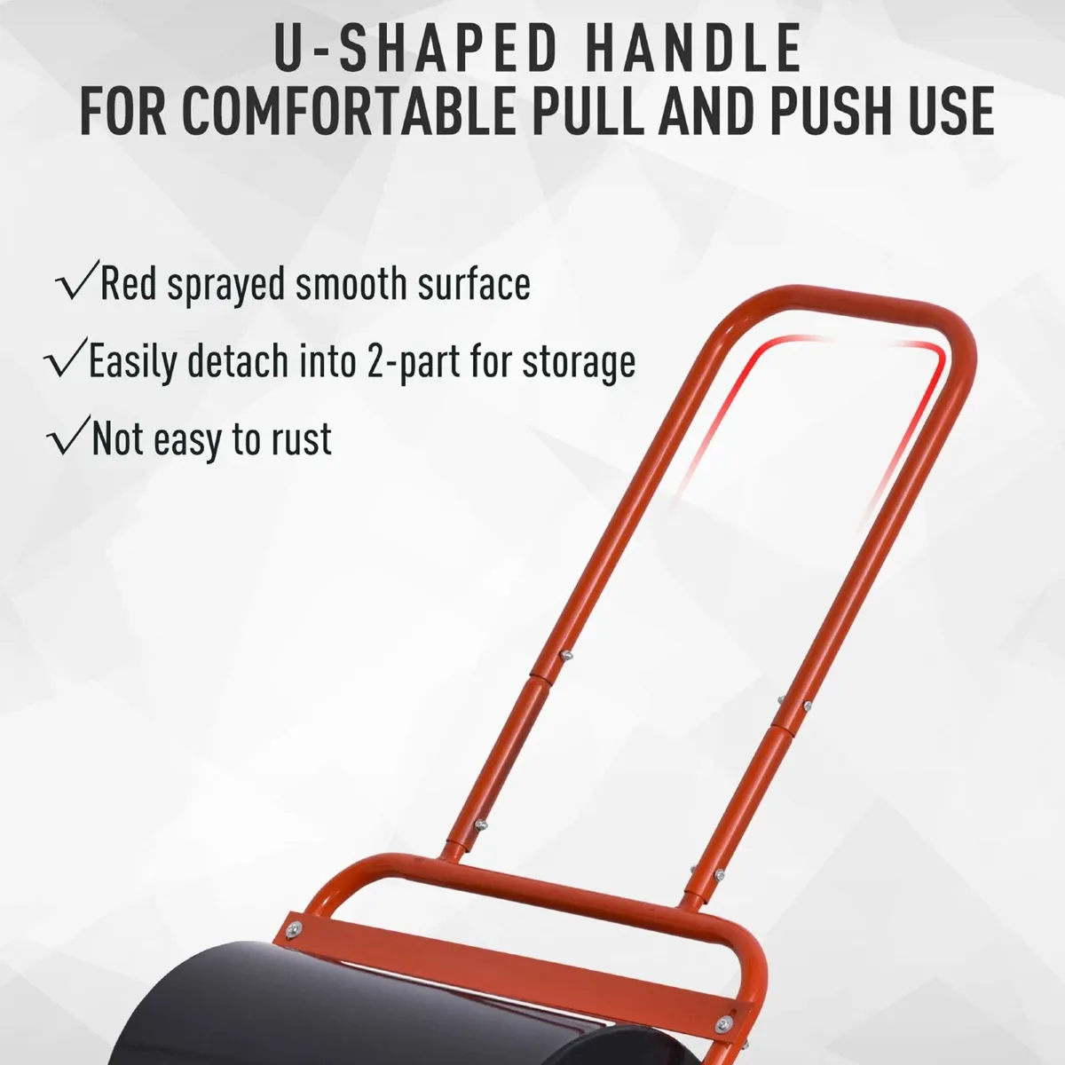 38L Fillable Cylinder Steel Lawn Roller - Image 3