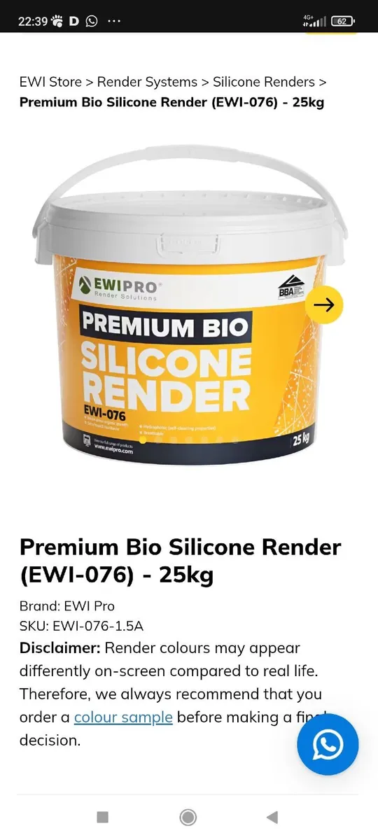 Silicone Render & Basecoat (EWI Premium Bio) - Image 1