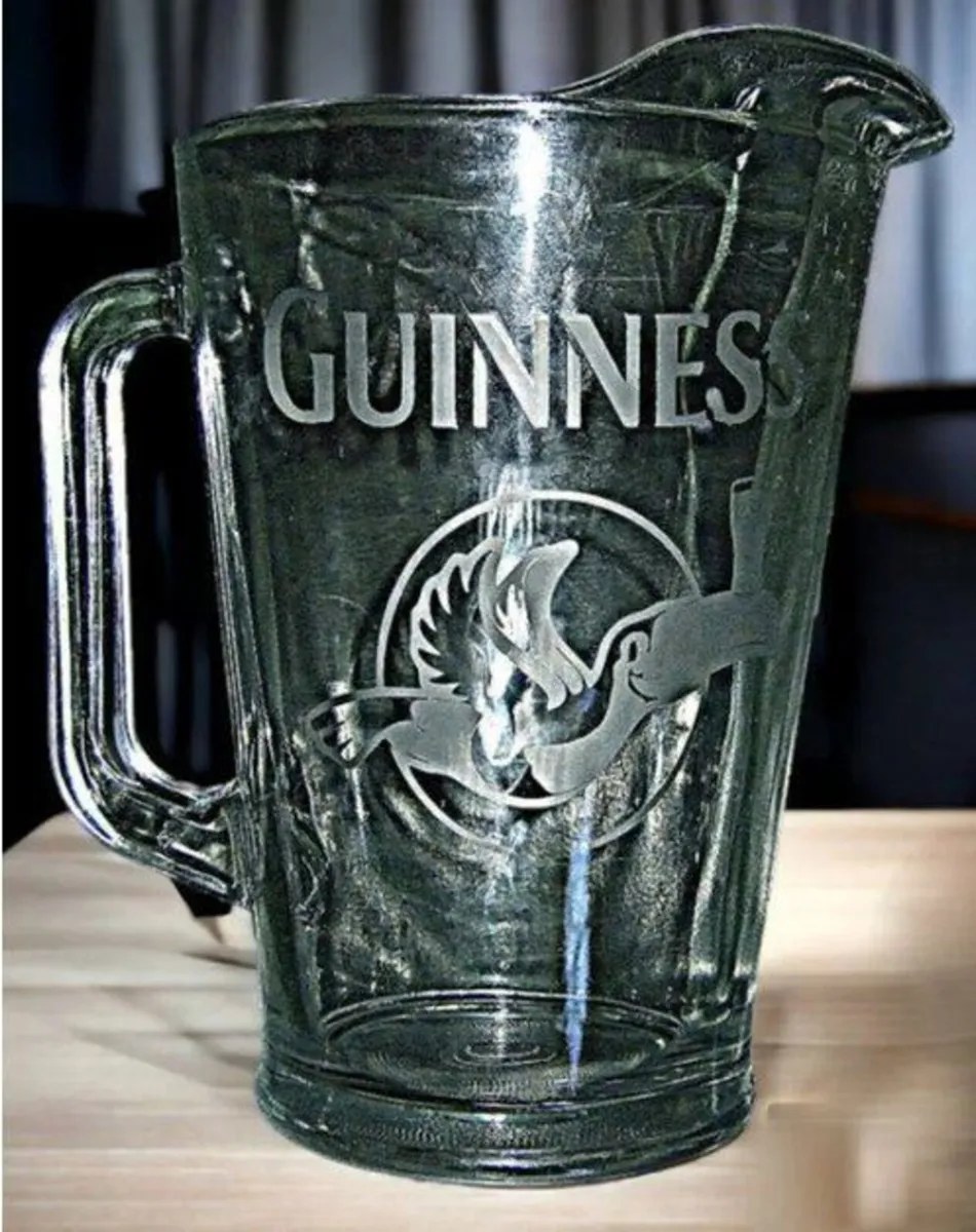 Large Vintage Guinness Glass Pub Jug/Pitcher - Image 2