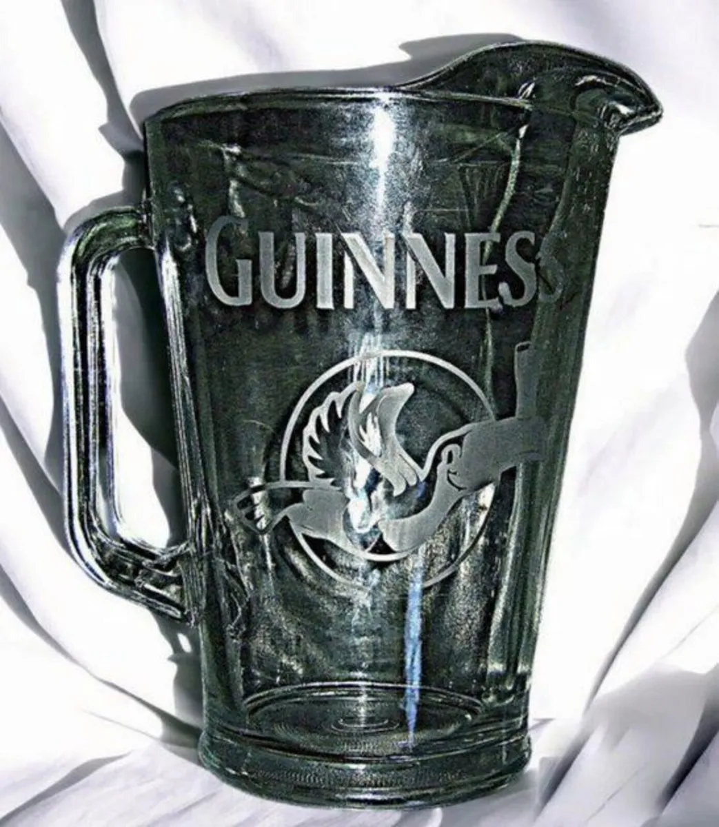 Large Vintage Guinness Glass Pub Jug/Pitcher - Image 3