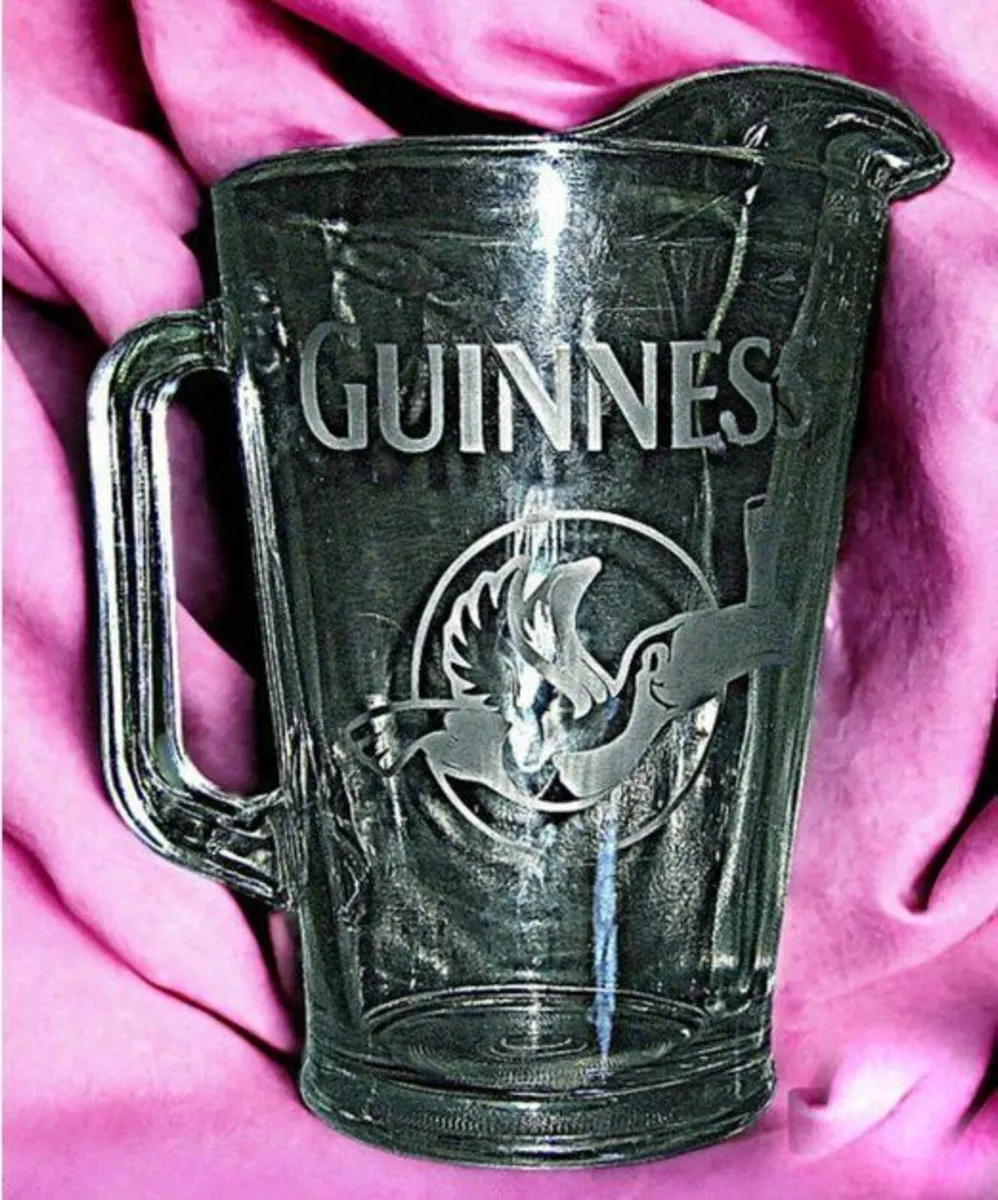Large Vintage Guinness Glass Pub Jug/Pitcher - Image 1