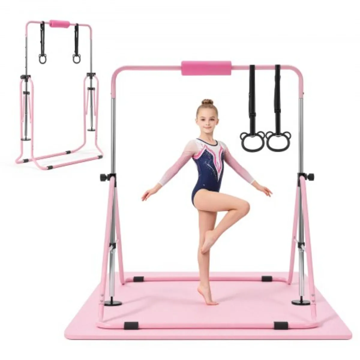 Gymnastic Bars for Kids, 63.5 kg Capacity Folding - Image 1