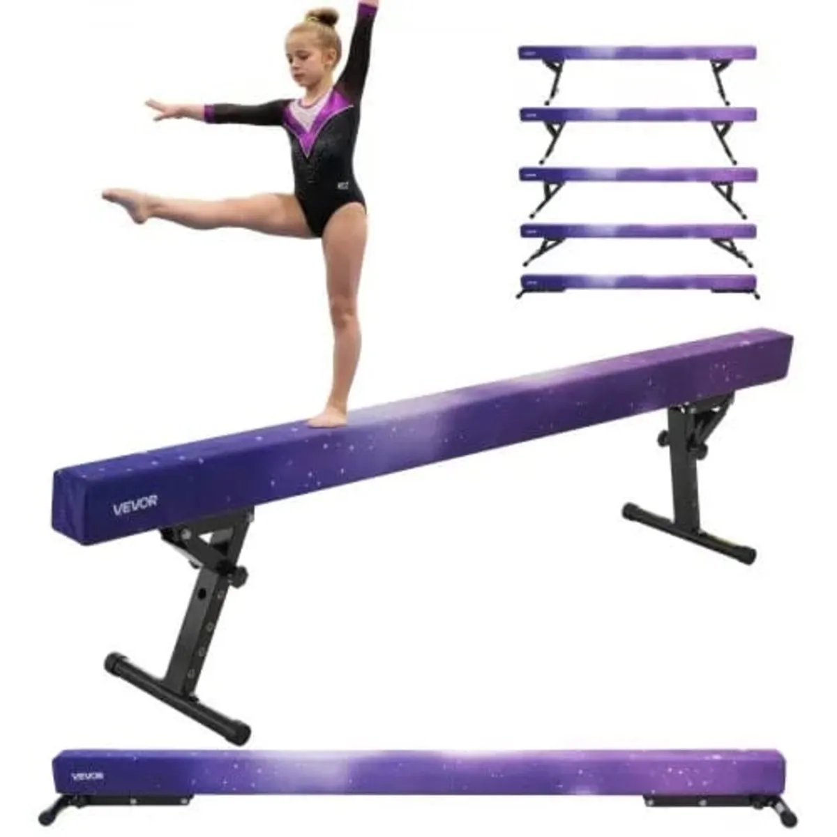 Adjustable Balane Beam for Kids, 8FT Gymnastics Be - Image 1