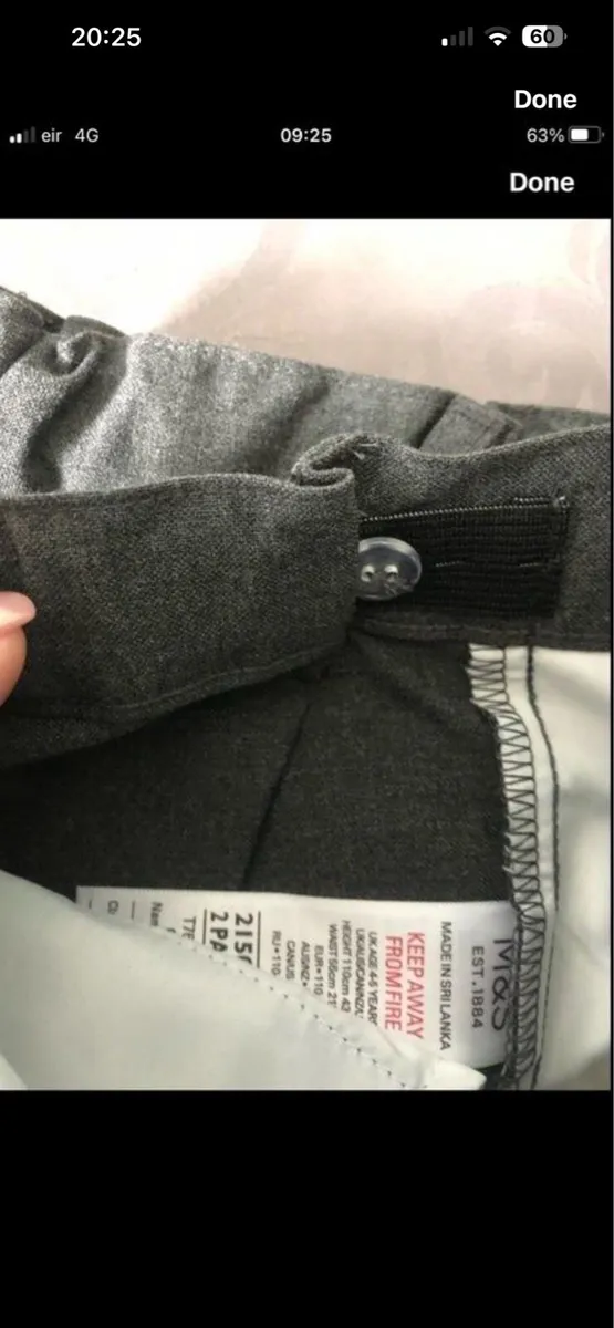 Boys BNWT M&S school trousers age 5 €10 - Image 2