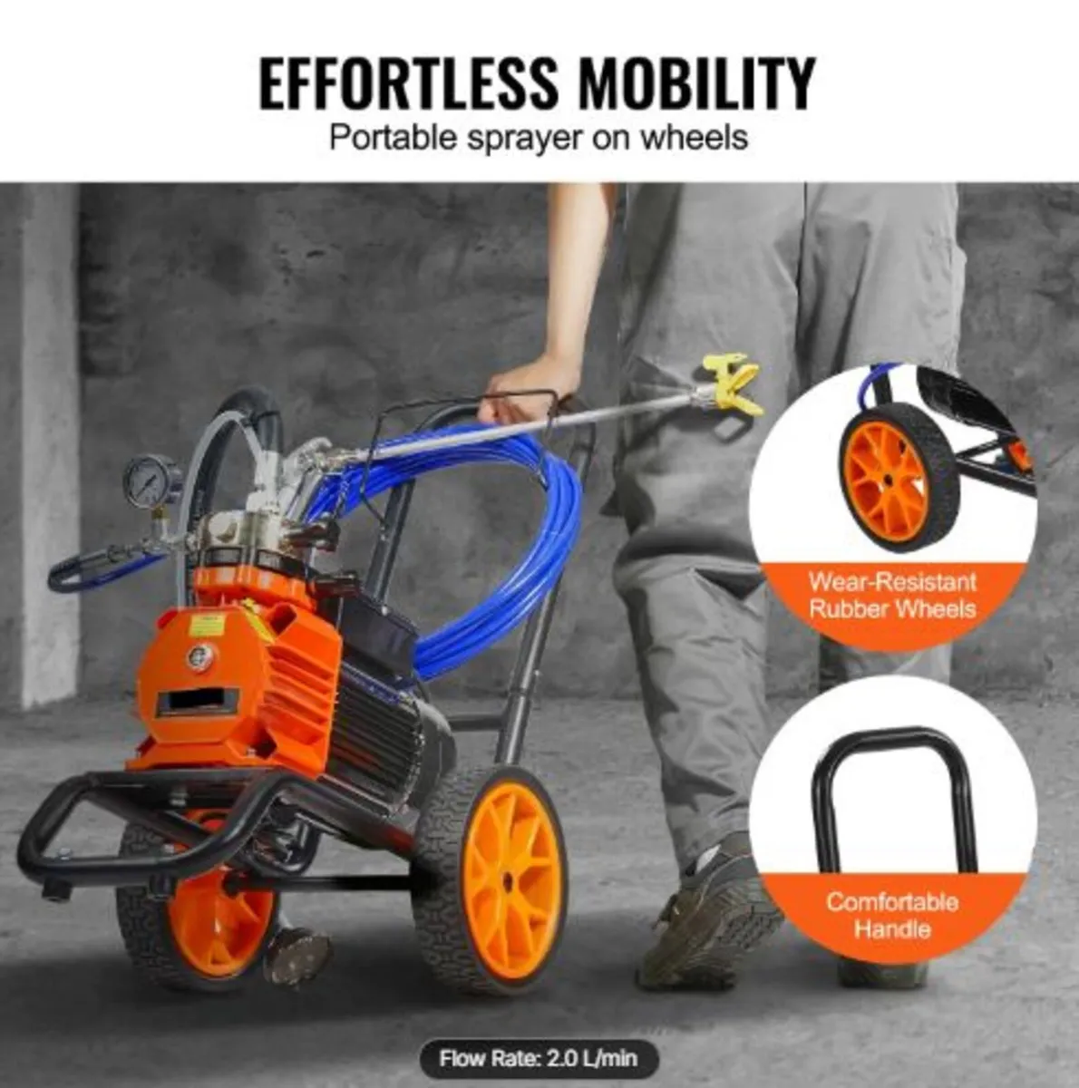 Diaphragm Airless Paint Sprayer, 1100 W Efficiency - Image 4