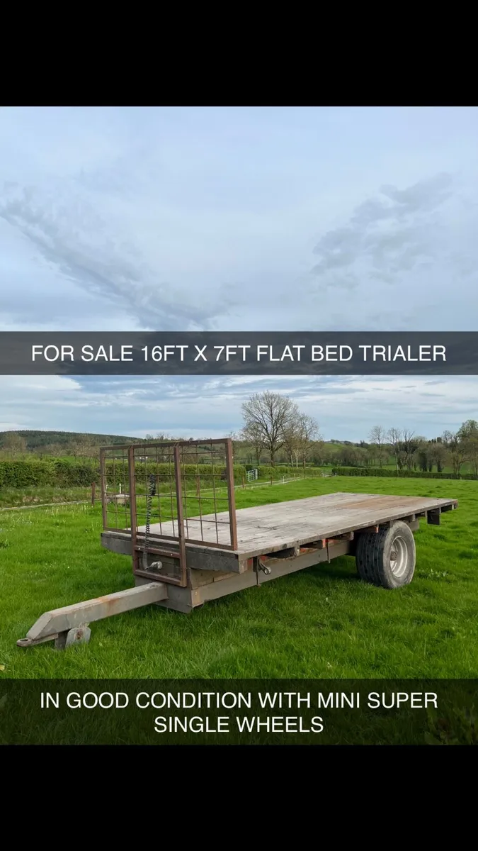Flat Bed Trailer 16 X 7 - Image 1