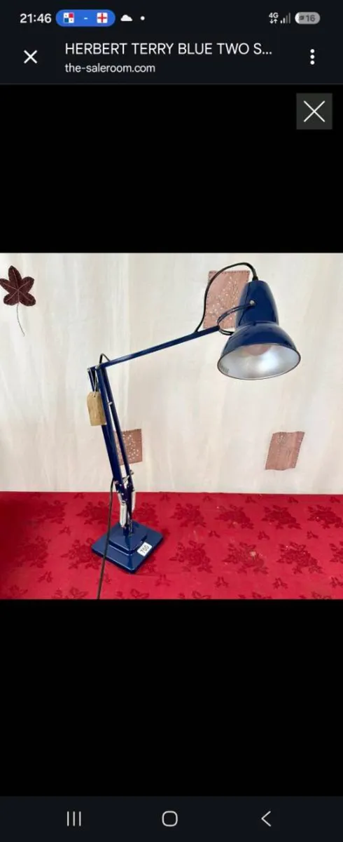Vintage Anglepoise 1227 Desk Lamp Navy Blue 1970s - Image 1