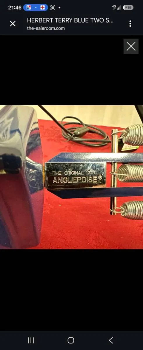 Vintage Anglepoise 1227 Desk Lamp Navy Blue 1970s - Image 2