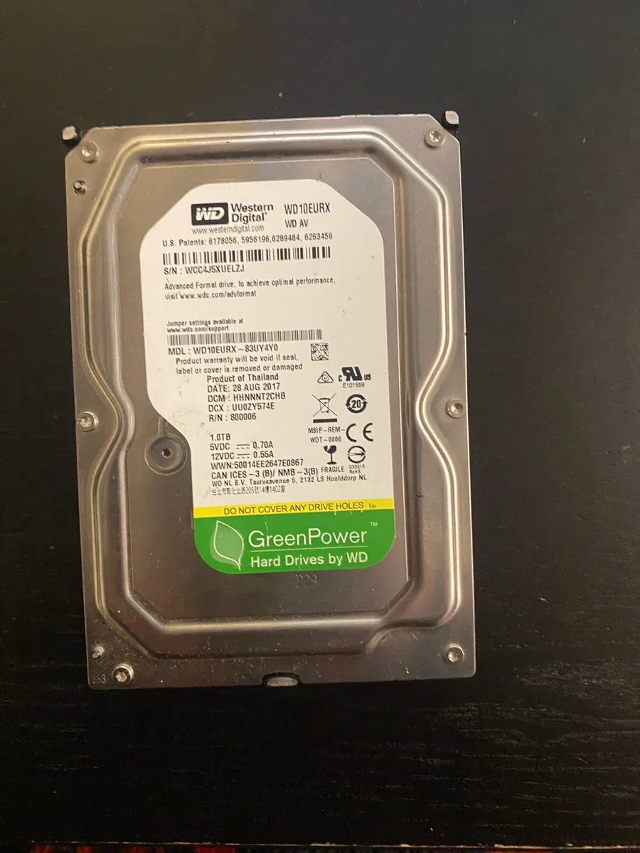Western Digital WD10EURX 1tb hard drive - Image 1