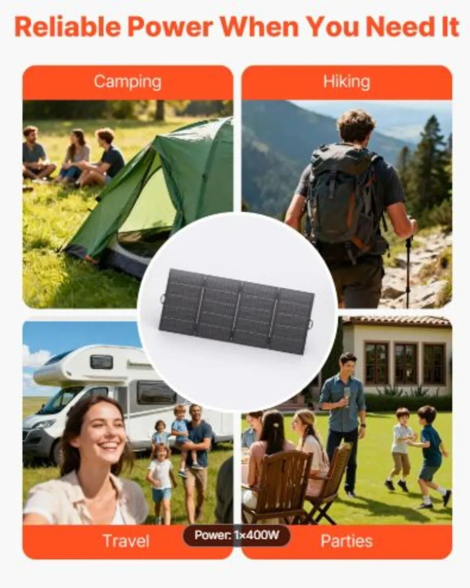 400W Foldable Solar Panel with Frame, 16BB N-Type - Image 4