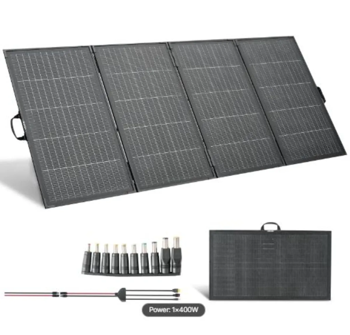 400W Foldable Solar Panel with Frame, 16BB N-Type - Image 1