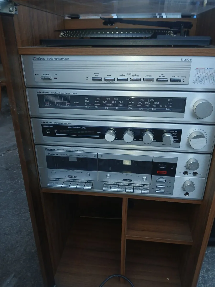 Binalone Record Player and Speakers - Image 1