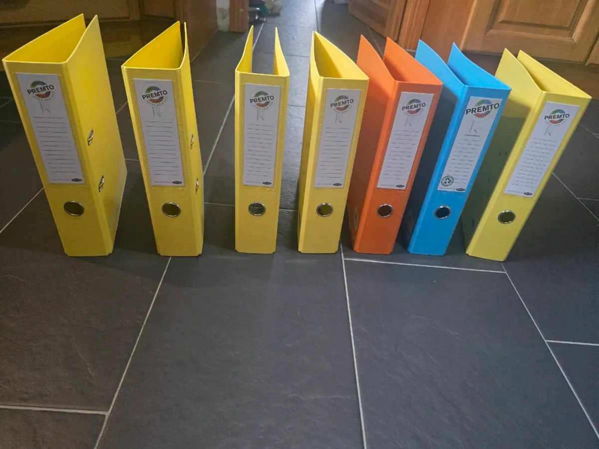 7 x lever arch files folders (new) - Image 1